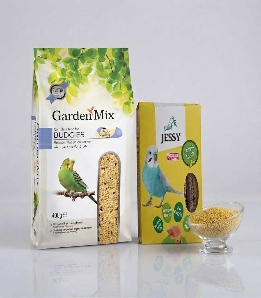 Garden Mix Soyulmuş Muhabbet Kuşu Yemi 400g ve Jessy Ballı Kraker X1 Paket